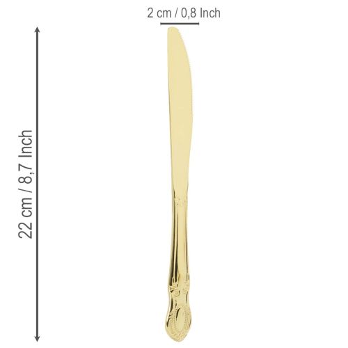 Besteck-Set aus Edelstahl 16-teilig goldfarben im Karton | Floristik24.at