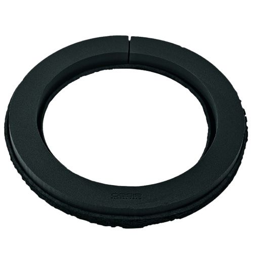 Floristik24 Steckschaum Ring Schwarz Ø44cm H6cm 2St