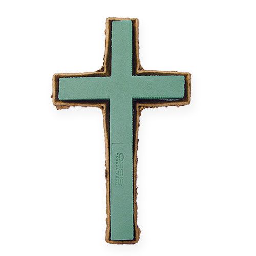 Floristik24 Steckschaum Kreuz groß Grün 53cm 2St Grabschmuck