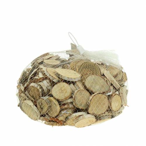 Floristik24 Birkenscheiben rund natur 5cm 1kg für Dekoration mit Rinde