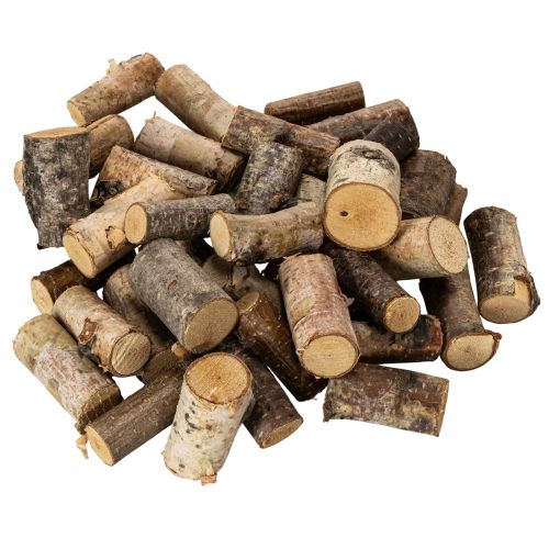 Deko-Holzstücke Birke mit Rinde ca. 3 cm 300 g für Bastelarbeiten