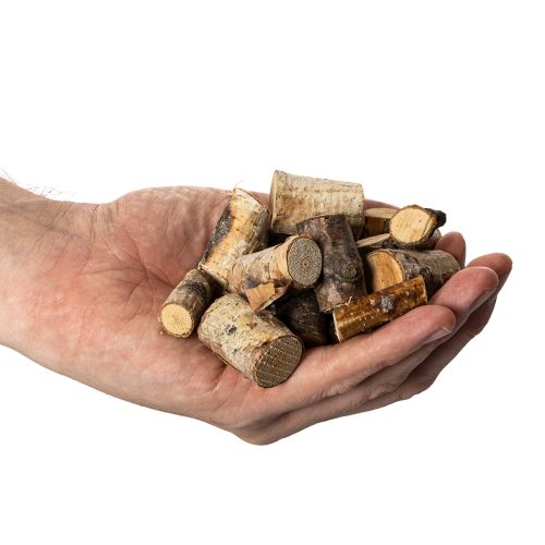 Deko-Holzstücke Birke mit Rinde ca. 3 cm 300 g für Bastelarbeiten | Floristik24.at