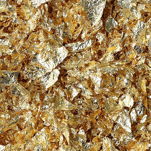 Floristik24 Blattmetall Flocken Gold 25g