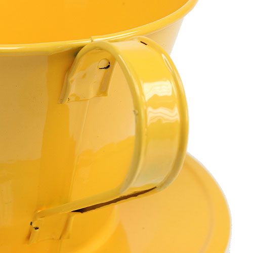 Floristik24 Deko-Tasse Gelb Ø16cm H11cm
