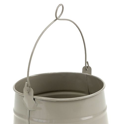 Floristik24 Blecheimer Ø12cm H11,5cm Schlamm