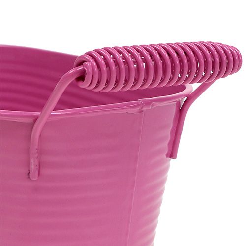 Floristik24 Blechschale oval Rosa 19,5cm x 11cm x 9cm