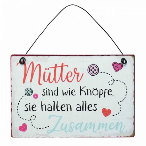 Floristik24 Blechschild Schilder mit Spruch „Mütter sind …“ 10×15cm 4St
