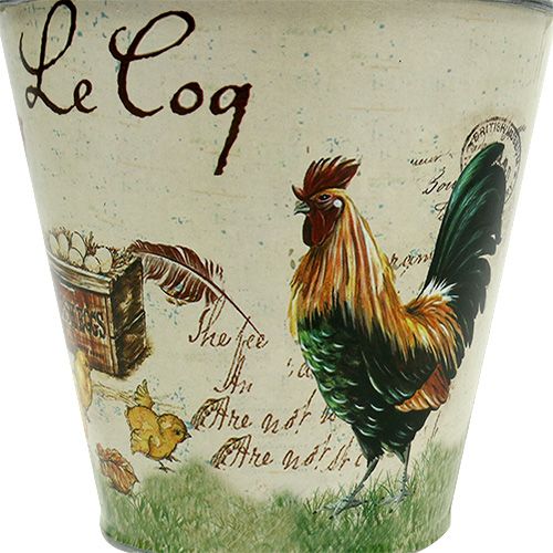 Floristik24 Blechtopf mit Ostermotiv Ø13cm H12cm