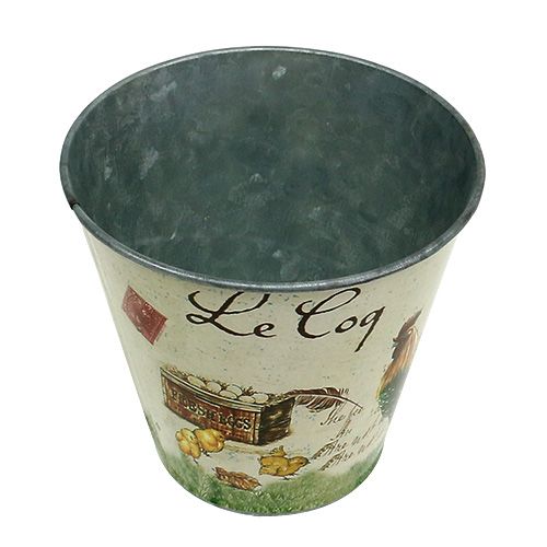 Floristik24 Blechtopf mit Ostermotiv Ø13cm H12cm