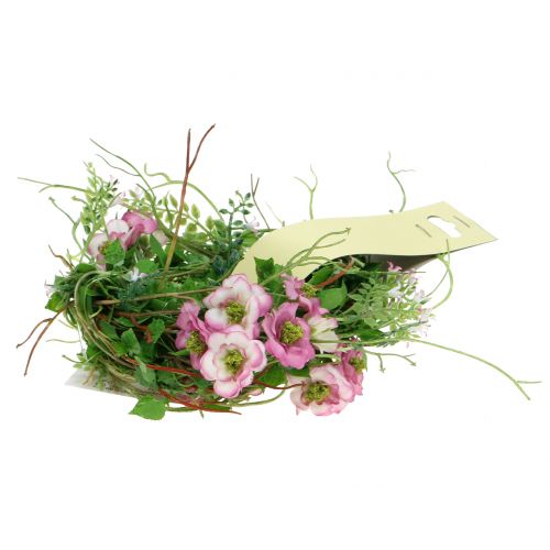 Floristik24 Blütengirlande Pink 180cm