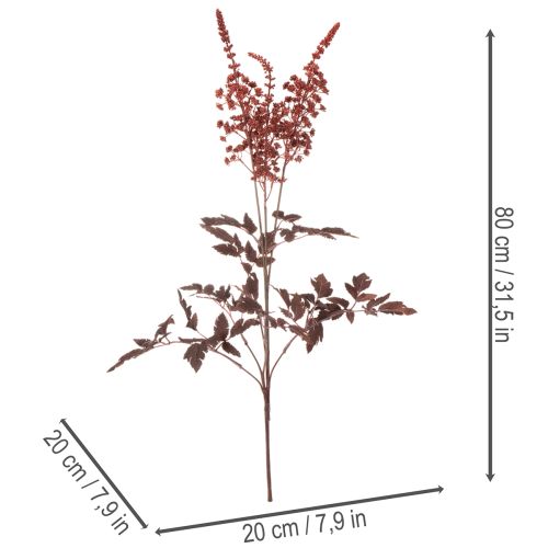 Künstliche Astilbe 80cm Rotbraun Kunststoff für Innenbereich | Floristik24.at