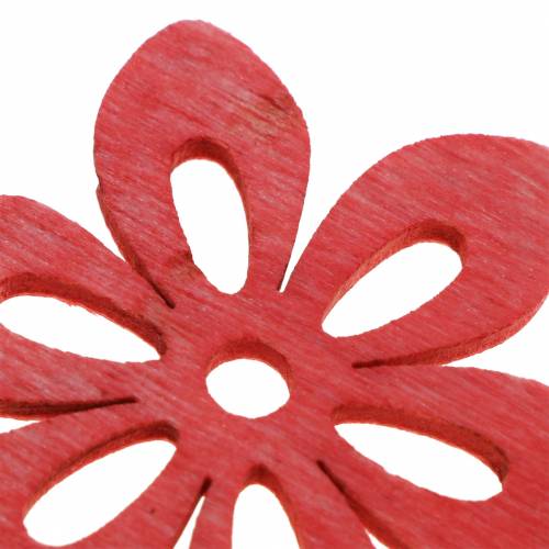 Floristik24 Streudeko Blume Holz Orange, Gelb, Grün 4cm 72St