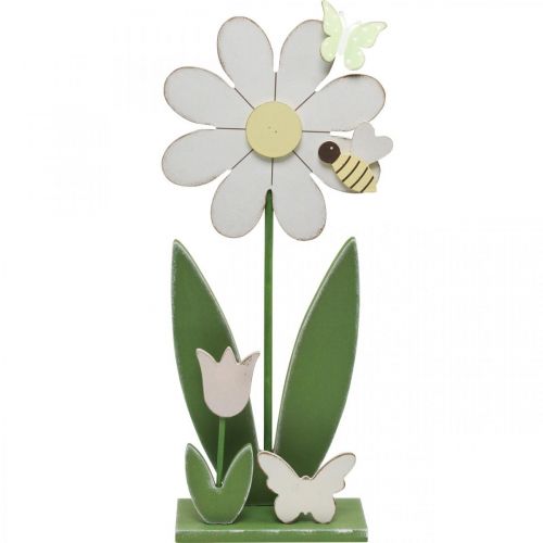 Floristik24 Blume zum Stellen, Frühlingsdeko mit Schmetterlingen H36,5cm