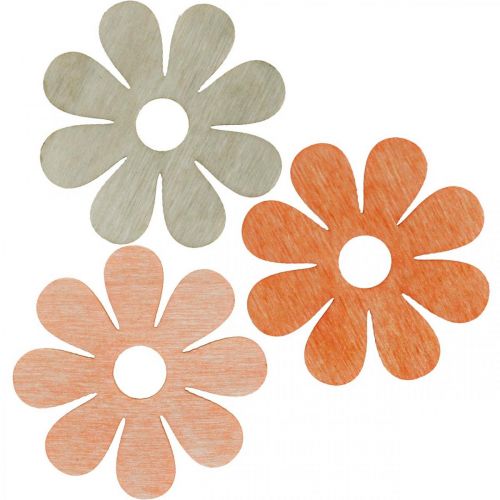 Floristik24 Blumen zum Streuen Orange, Aprikose, Braun Streudeko Holz 72St