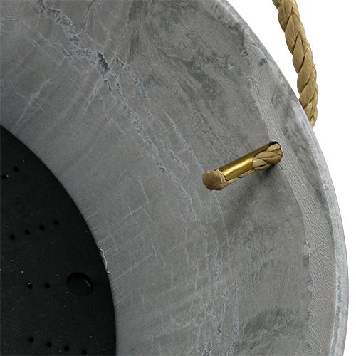 Floristik24 Blumenampel „Fiona“ Ø25cm H12cm Grau