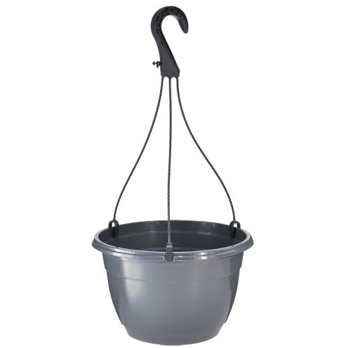 Floristik24 Blumenampel Anthrazit Pflanztopf zum Hängen Ø25cm H50cm