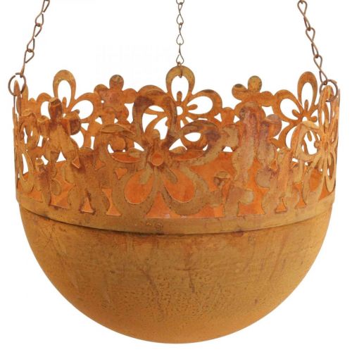 Artikel Blumenampel Metall Deko Rost Hängedeko Ø20cm H16cm