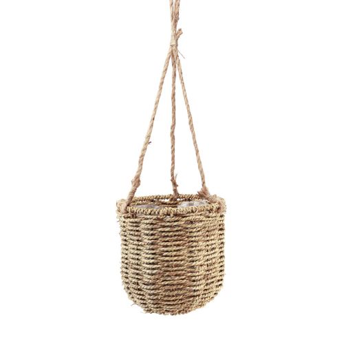 Floristik24 Blumenampel Übertopf Seegras Korb Ø15/20/25cm 3er-Set