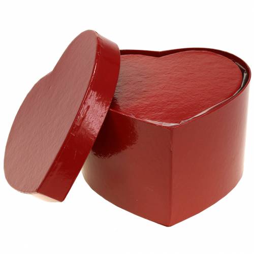 Floristik24 Blumenbox Herz Rot 14/16cm 2er-Set