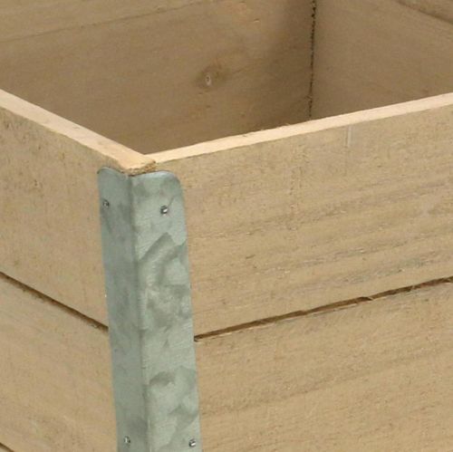 Artikel Blumenkasten Holz Übertopf Shabby Chic Beige 12,5×14,5×14,5cm