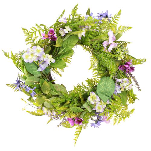 Floristik24 Blumenkranz Künstlich mit Rebenkranz Farbig H13cm Ø55cm