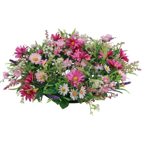 Floristik24 Blumenkranz künstlich Türkranz Rosa Lila Ø30cm H10cm