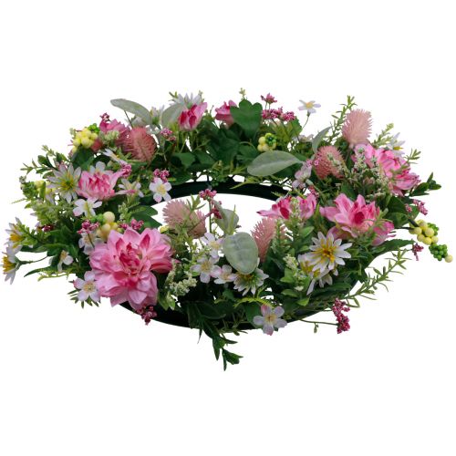 Artikel Türkranz Wanddeko Blumen Dahlien Banksia Rosa Ø35cm