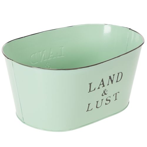 Blumenschale oval Mint Metall