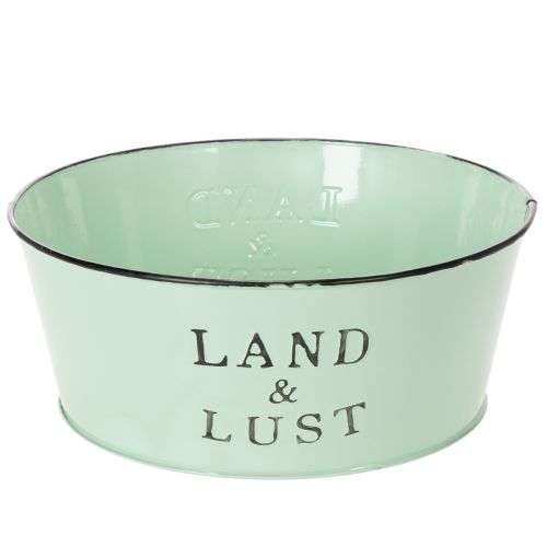 Blumenschale rund Metall Mint Ø25×10cm Innen- und Außendekoration bestellen | Floristik24.at