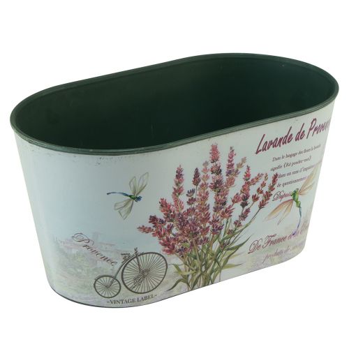 Floristik24 Blumenschale oval Lavendel Blumentopf Kunststoff 21,5×12,5cm H11cm