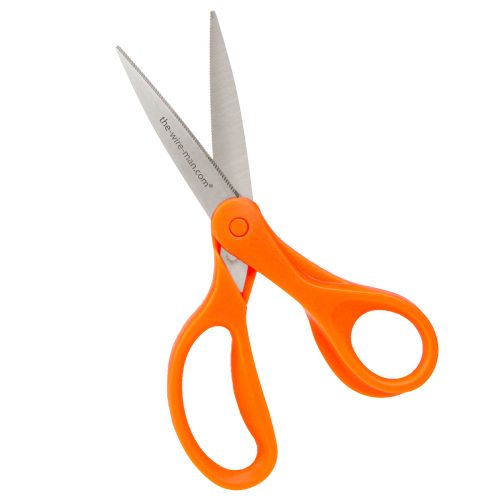 Artikel Blumenschere mit Zähnen aus Edelstahl in Orange 20cm