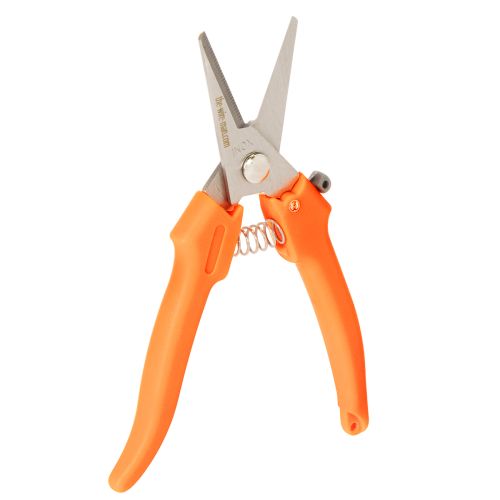 Blumenschere aus Edelstahl mit Kunststoffgriff, 19 cm, orange