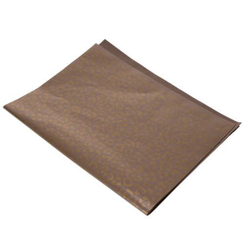 Blumenseide Braun mit goldenem Leopardenmuster Nassfest 50x75cm 20 Stück bestellen | Floristik24.at