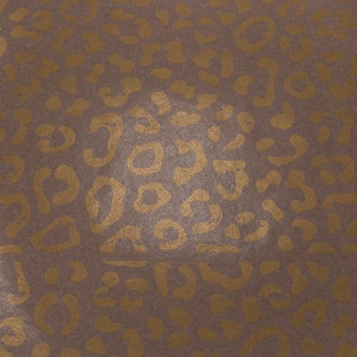 Blumenseide Braun mit goldenem Leopardenmuster Nassfest 50x75cm 20 Stück | Floristik24.at
