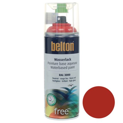 Floristik24 Belton free Wasserlack Rot Farbspray Feuerrot 400ml