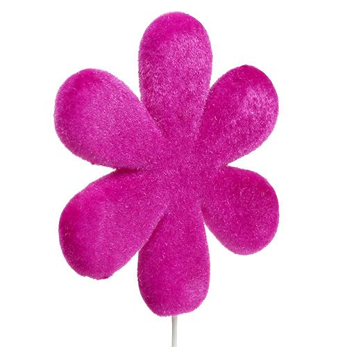 Artikel Blumenstecker Blüte bunt beflockt Ø8,5cm 8 St