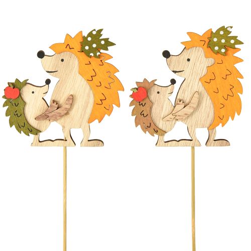 Artikel Blumenstecker Igel mit Kind Herbstdeko Holz 8,5cm 8 St