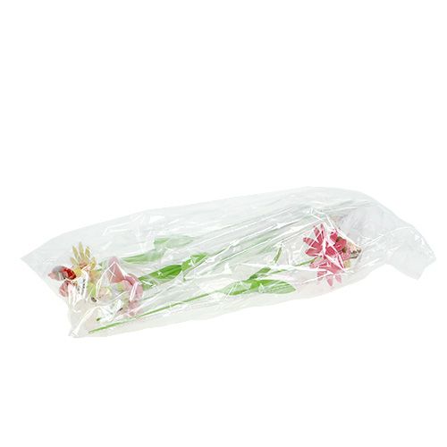 Floristik24 Blumenstecker Metall Blüte sort. 6,5cm L32cm 4St