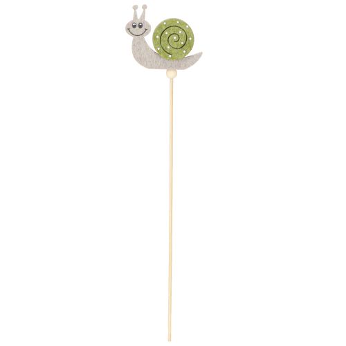 Artikel Blumenstecker Schnecke Deko Holz Filz Grün 6,5cm 12 St