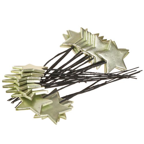 Artikel Blumenstecker Sterne Stecker Grün 7cm – 2. Wahl – 24 St