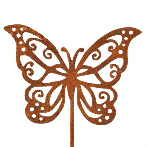Blumenstecker Metall Rost Schmetterling Deko 10×7cm 3St