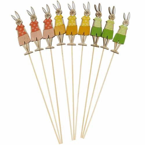 Artikel Blumenstecker Osterhase am Stab Holz Hase Deko-Stecker Osterdeko 9St