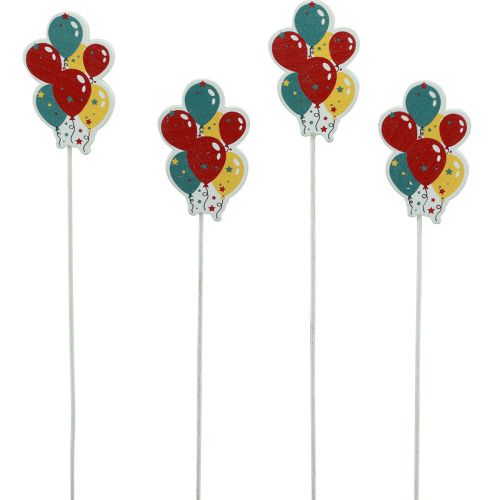 Artikel Blumenstecker Strauß Deko Kuchentopper Luftballons Bunt 26cm 15St