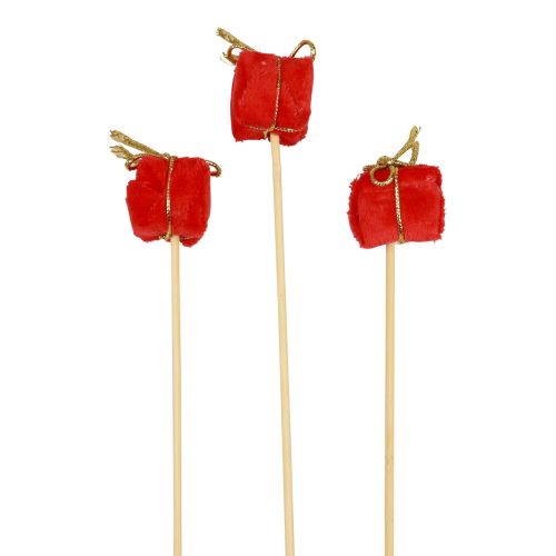 Floristik24 Blumenstecker Weihnachten Päckchen Deko Rot 2,5cm 15St