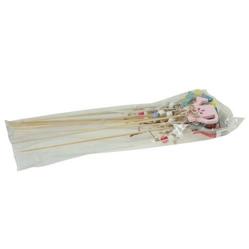 Artikel Blumenstecker gepunktet Gießkanne Deko Holz 4,5×7cm 10 St