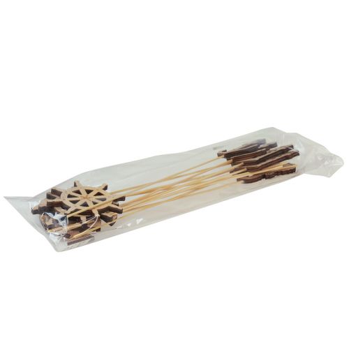 Artikel Blumenstecker maritim Dekostecker Holz 7cm 12St