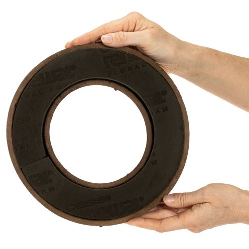 Artikel OASIS® Renewal® Floral Foam Biolit® Stecksch espumaum-Ring, 24 cm, schwarz, 2 Stück