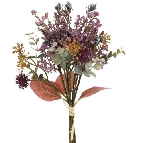 Floristik24 Blumenstrauß künstlich Distel Eukalyptus Strauß Blumendeko 36cm