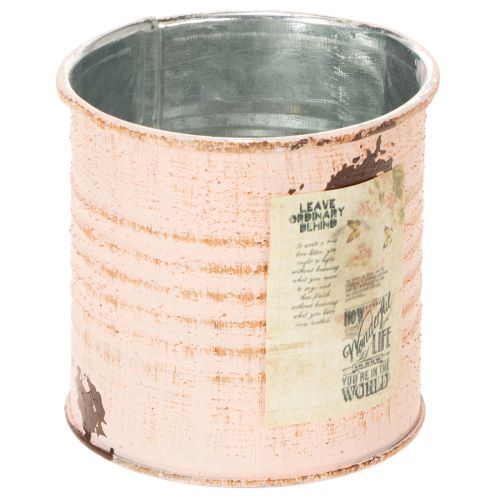 Deko-Blumentopf Metall Lachs