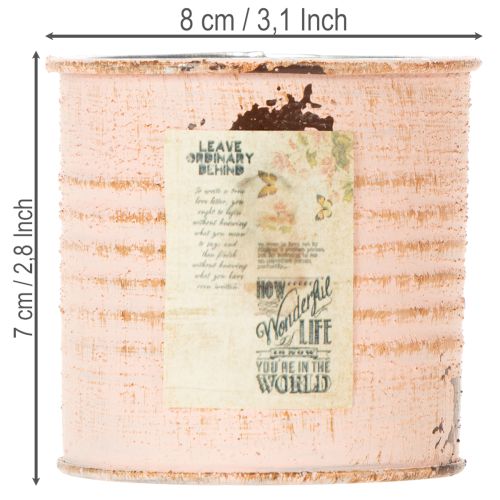 Deko-Blumentopf Metall Lachs